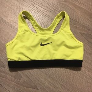 Nike neon green sport bra